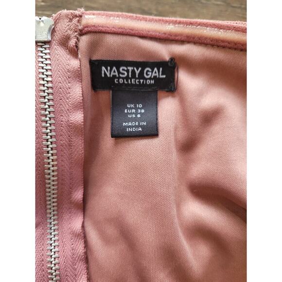 Nasty Gal Ruffle Tier Tulle Crop Top Women's Pink size 6 #11 - Picture 5 of 6